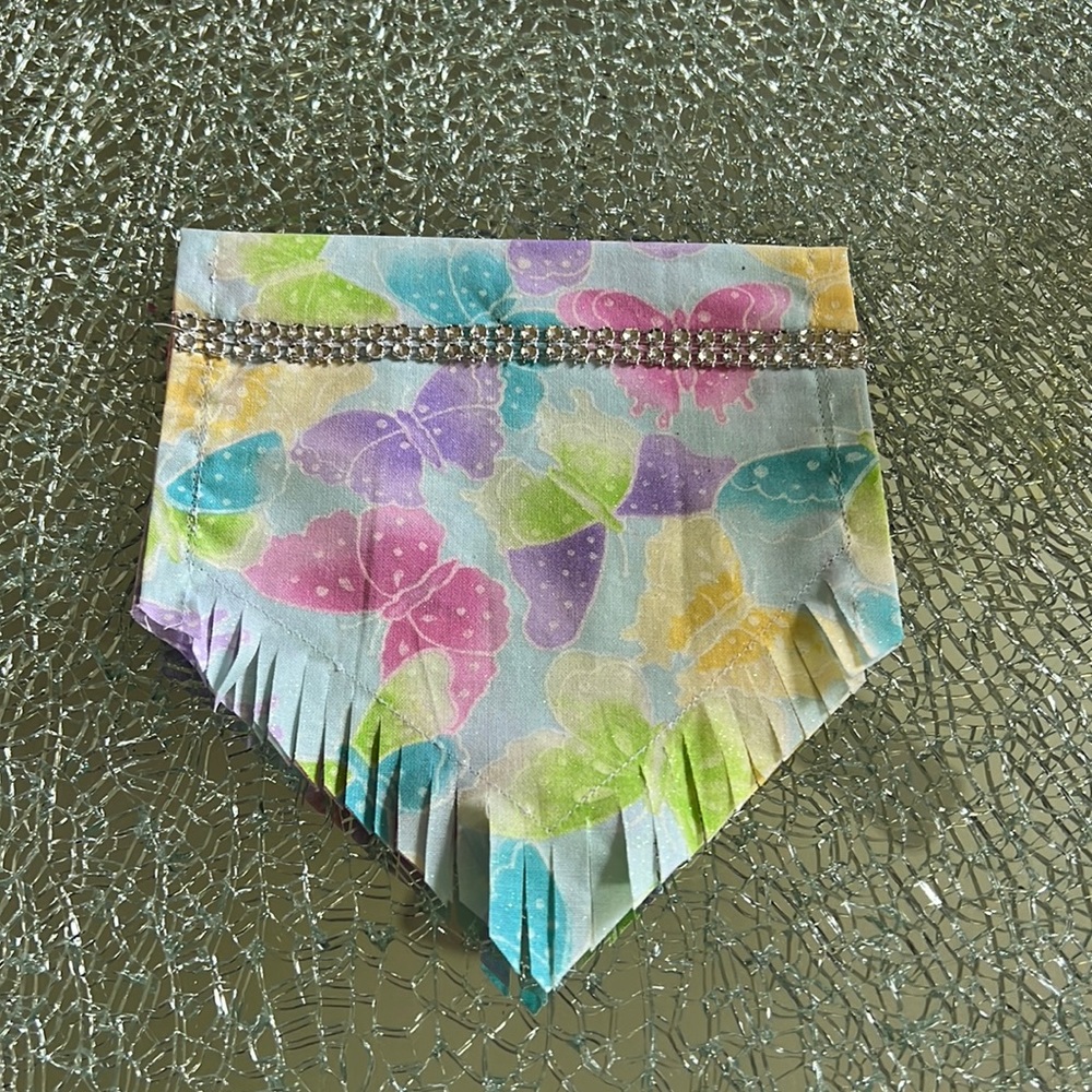Pet Bandana NEW Bling butterfly scarf for dog-small size fits 10 lb dog